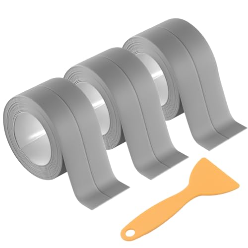 Boguish grey waterproof caulk tape rolls for sealing bathroom, toilet, kitchen countertop, and other surfaces