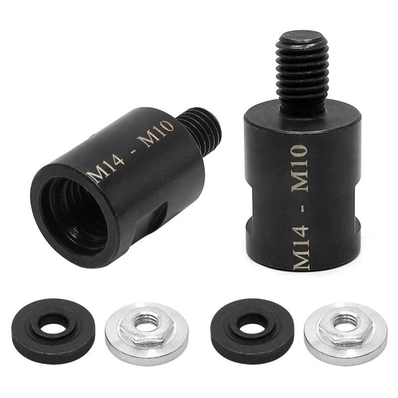 Pack of 2 Angle Grinder Converter Adapter Suit Alloy Steel M14 to M10 Thread Converter for Angle Grinder Polisher Drill Interface