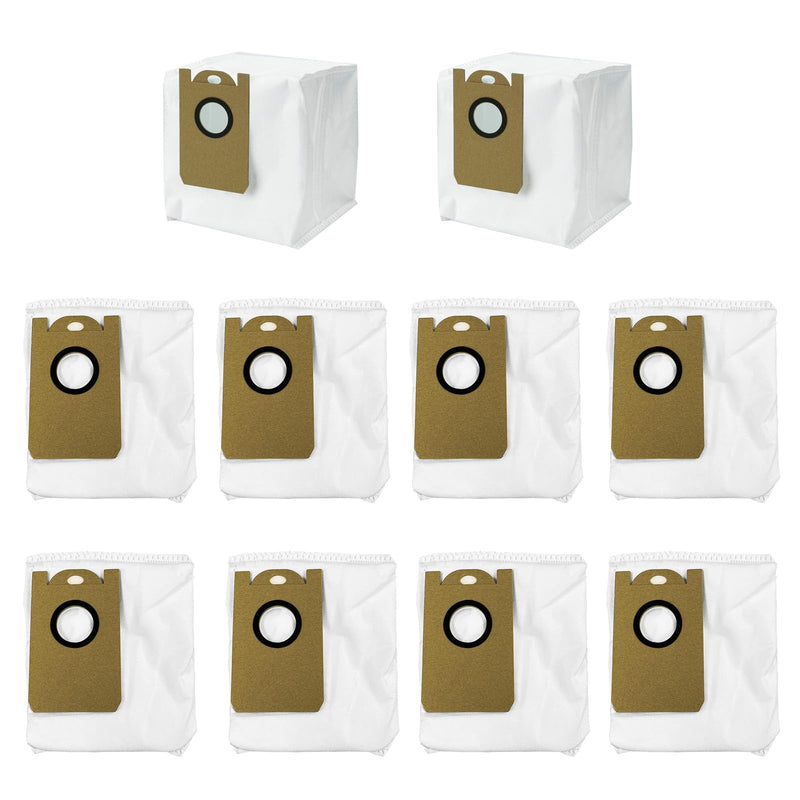 [Australia - AusPower] - 10 Pack Dust Bags fit for Laresar L6 Pro/ L6 Nex,Honiture Q6 Pro, AIRROBO T10+,Neabot NOMO N2,iHome AutoVac Nova S1 Pro Robot Vacuum iHRVS1PRO-3BLK Replacement Accessories Parts 