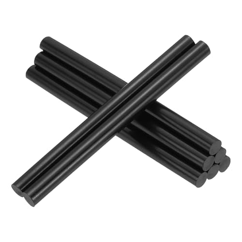 PATIKIL black mini hot glue sticks, 4 x 0.27 inch, 8-piece pack for DIY crafts and repairs