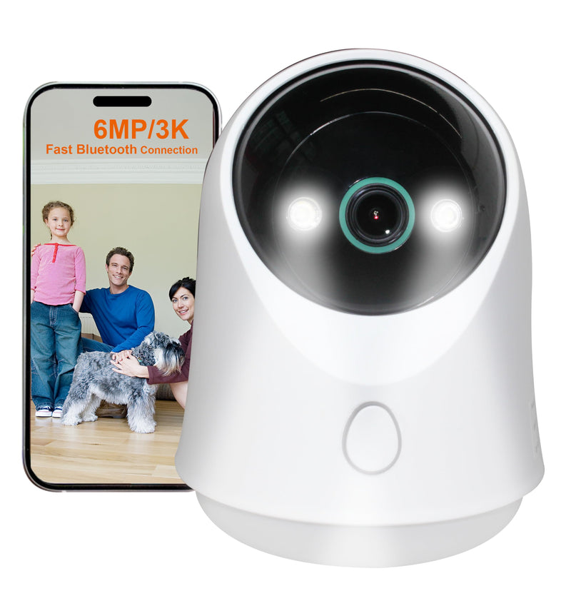 [Australia - AusPower] - Sinis Smart Indoor Pan-Tilt Home Security Camera, 6mp Plug in WiFi Camera w/Night Vision, Motion Detection for Baby & Pet Monitor, Cloud & SD Card Storage, Works w/Alexa & Google Home, 2.4/5G WiFi 