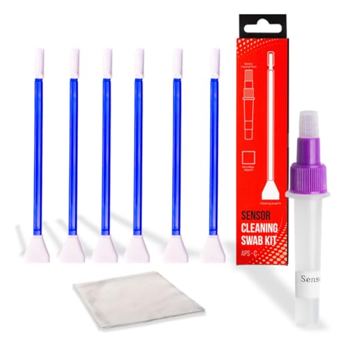 REFLEX CAMERA Professional Sensor Cleaning Kit, Alcohol-Free Solution – Safe, Residue-Free for Sony, Canon, Nikon DSLR and Mirrorless Cameras (APS-C 6Pk) APS-C 6Pk