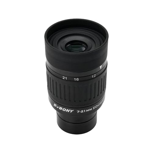 SVBONY SV135 1.25” Telescope Eyepiece, 7-21mm Zoom Eyepiece, 36-52° FOV 36-52°
