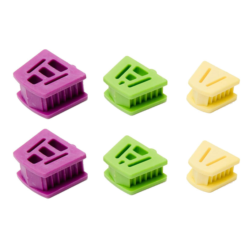 [Australia - AusPower] - 6P Dental Silicone Mouth Props for Adults and Kids, 2 of Each Large, Medium, and Small Mouth Prop Bite Block Set 