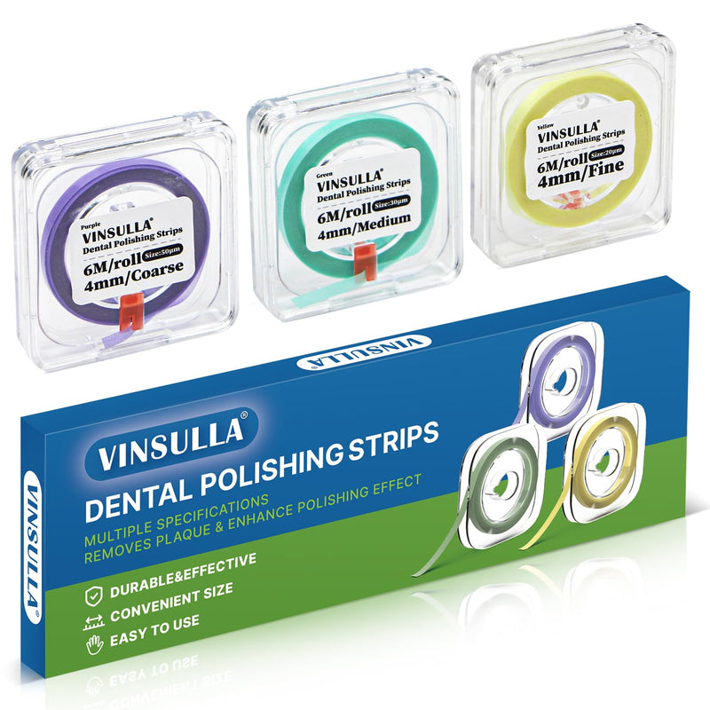 [Australia - AusPower] - Dental Polishing Strips 3-Roll Set for Customized Oral Care 