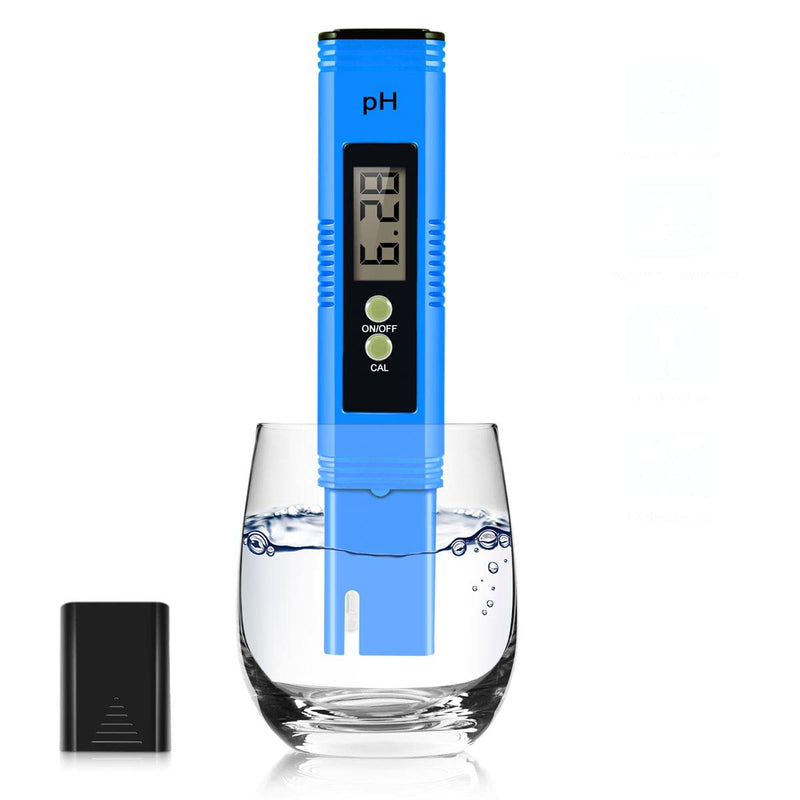 [Australia - AusPower] - PH Meter, 0.01 High Accuracy PH Pen PH Tester for Water Hydroponics Digital, Digital PH Meter Pocket Size with 0-14 PH Measurement Range, PH Tester for Water, Aquaculture, Lab and Pool 