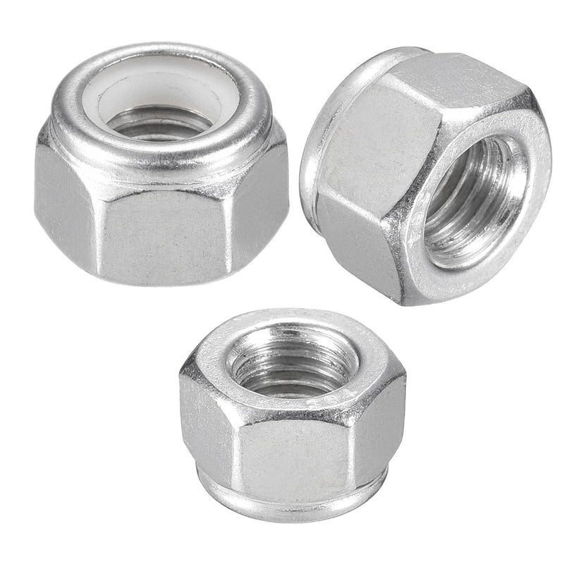 [Australia - AusPower] - 20Pieces 1/2"-13 Inch Nylon Lock Nuts,SpzcdZa 304(A2-70) Stainless Steel LockNuts for Industrial and Construction Fasteners;Standard Metric Thread Nylock Nuts 1/2"-13(20pcs) Sae Locknuts 