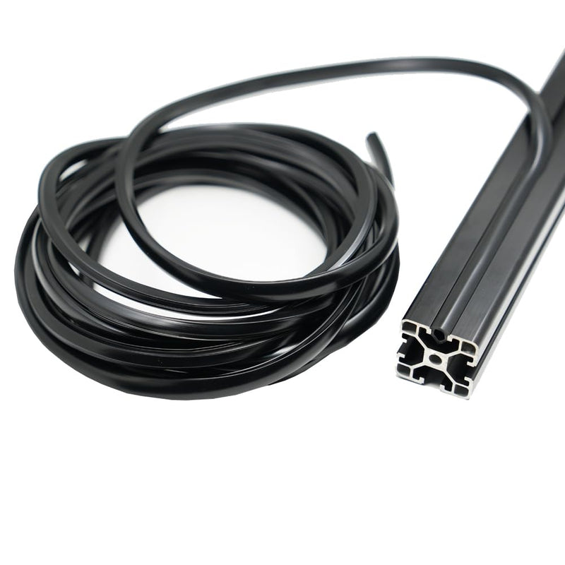 [Australia - AusPower] - Iverntech 10 Meters Black Dust Protection Soft Cover Seal Dustproof Strip for 30/40 Series 8mm Slot Aluminum Profile Extrustion 10M 8mm Slot 