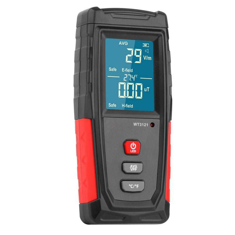 [Australia - AusPower] - EMF Detector, Rechargeable EMF Meter, LCD Handheld Electromagnetic Field Radiation Detector, EF MF EMF Reader for Home Office Indoor Outdoor Ghost Hunting Equipment 