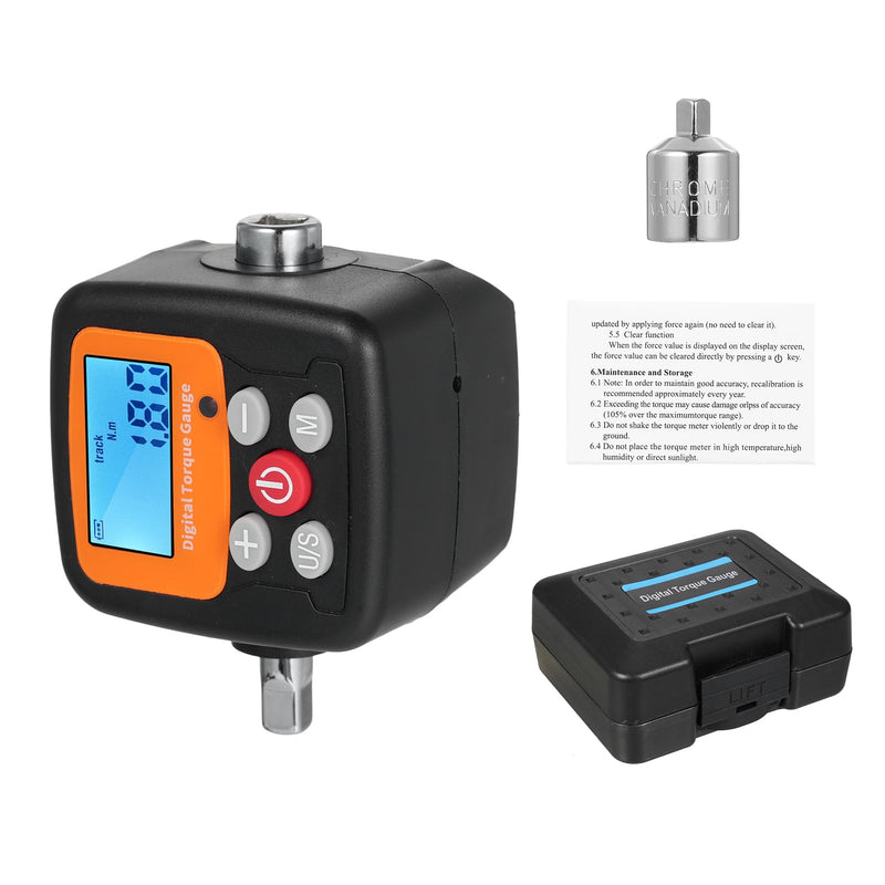 [Australia - AusPower] - ENGC-30 Digital Display Torque Meter 1/2'' to 1/4'' Adapters High Accuracy 4 Torque Units Backlit Display Perfect for tomotive Bike Motorcycle DIY & Home s ENGC-30 