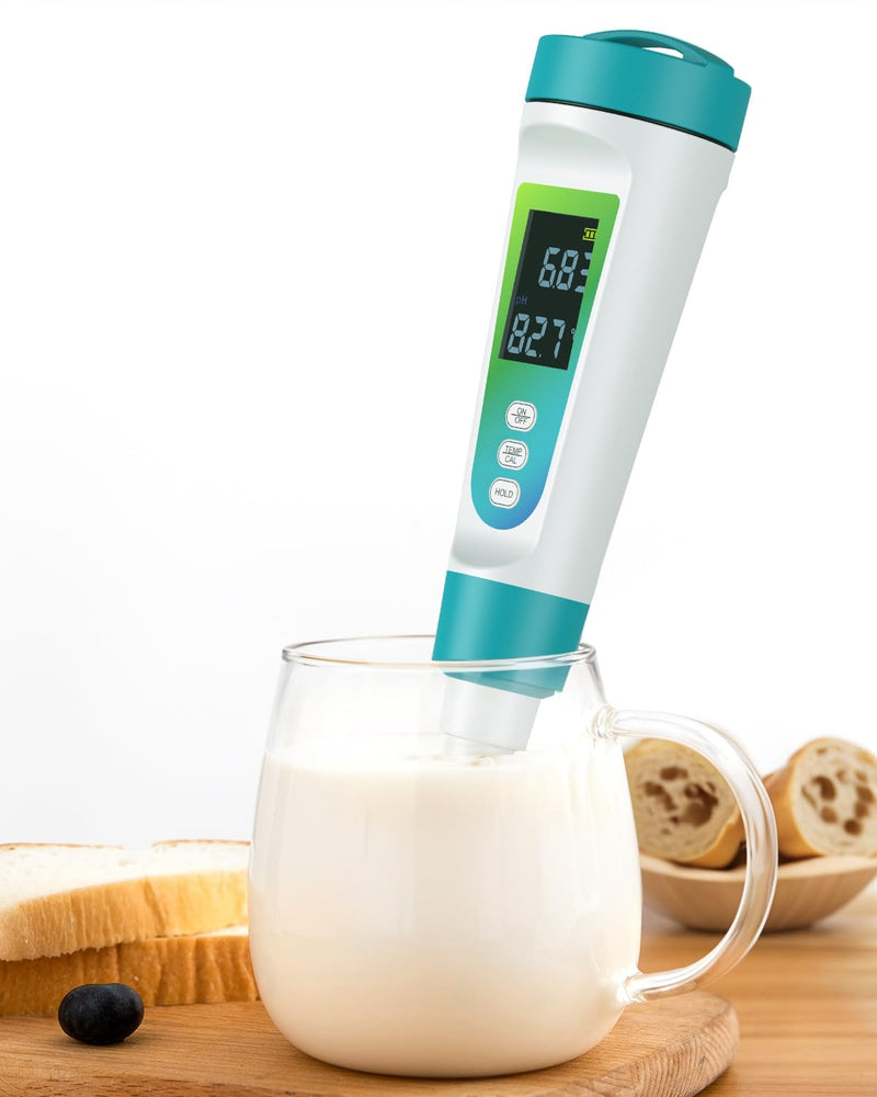[Australia - AusPower] - Pawfly Digital pH Meter for Food High Accuracy pH Tester for Sourdough and Bread, Food pH Meter for Fermentation pH Test Pen for Fermenting, Sausage, Canning, Meat, Cheese and Water 