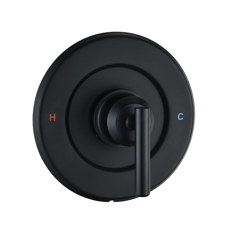 Replacement for Moen Posi-Temp Valve Only Shower Faucet Trim Kit (Valve& Catridge Not Inclued), Volume and Temperature Control Level Handle, Matte Black