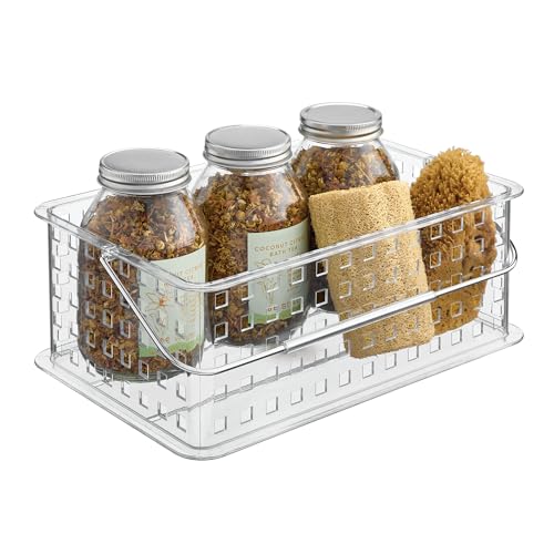 iDesign Large Stackable Shower Caddy Basket, Clear Pack of 1