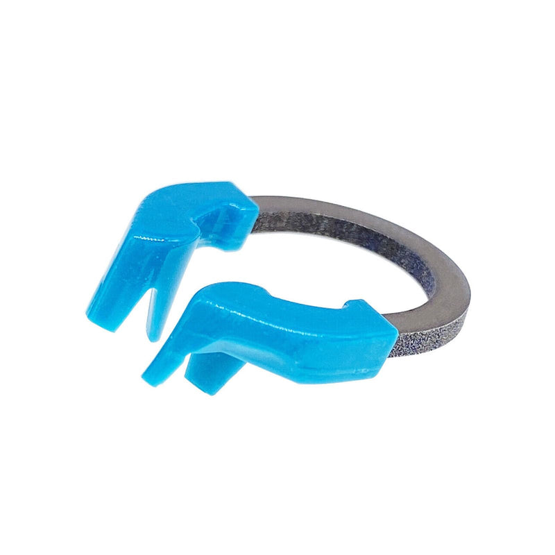 LA MIERE Universal Dental Sectional Matrix Ring Clamp Spring Clip, Autoclavable Nickel Titanium Orthodontic Clamp Rings, Sectional Contoured (R6 Light Blue 1PCS)
