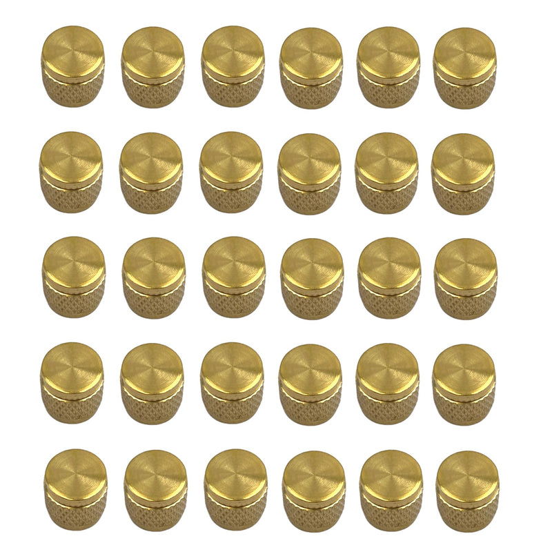 [Australia - AusPower] - 30 Pcs Schrader Core Caps, 1/4" HVAC Locking Caps Brass Fittings Cap with Neoprene O Ring Seal for Home Industrial Manufacturing 30 