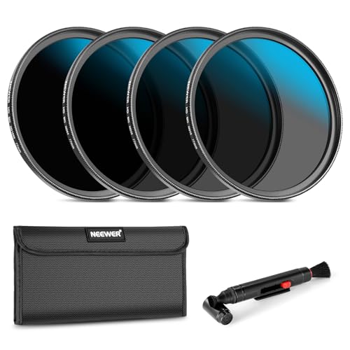 Neewer 77mm ND Lens Filter Set, ND16/ND32/ND64/ND1000, Lens Cleaning Pen, Filter Pouch, HD Filter Accessories Kit Compatible with Canon Nikon Sony Camera Lens