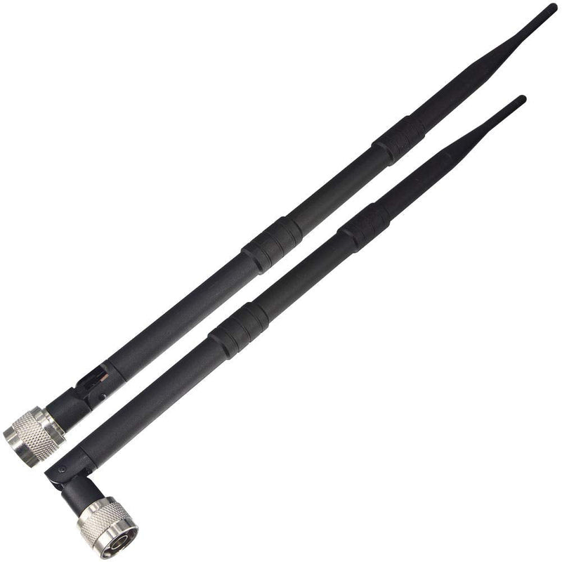 [Australia - AusPower] - 4G LTE Antenna 698-960 1710-2700MHZ 5dBi N Male Antenna(2 Pack) for 4G LTE Router Wireless Network Card USB Adapter SWR Meter Outdoor Antenna OTA Service Tester Freewave radios 39CM/1.3FT 