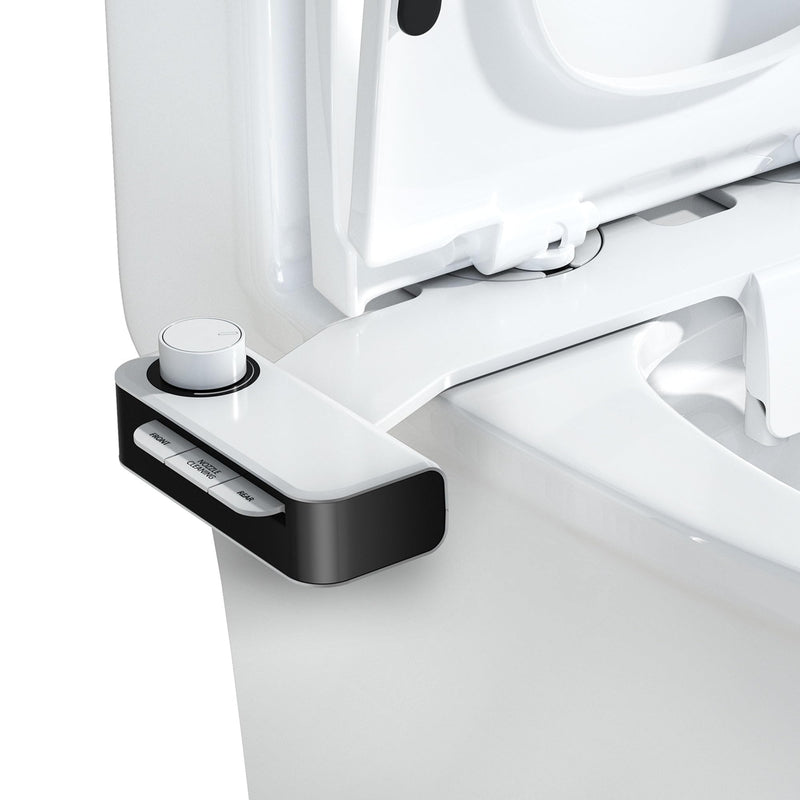 Ultra-Slim Bidet Attachment for Toilet Dual Nozzles Feminine & Rear Wash Bidet Toilet Seat Attachment Non Electric Self Cleaning Adjustable Water Pressure, Rear Wash (KB001) KB001