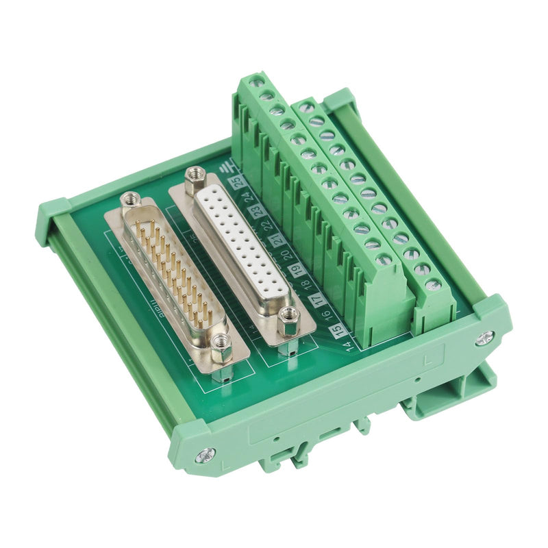 [Australia - AusPower] - DB25 Male&Female DIN Rail Mount Interface Module, D-Sub 25-pin Breakout Board DB25 