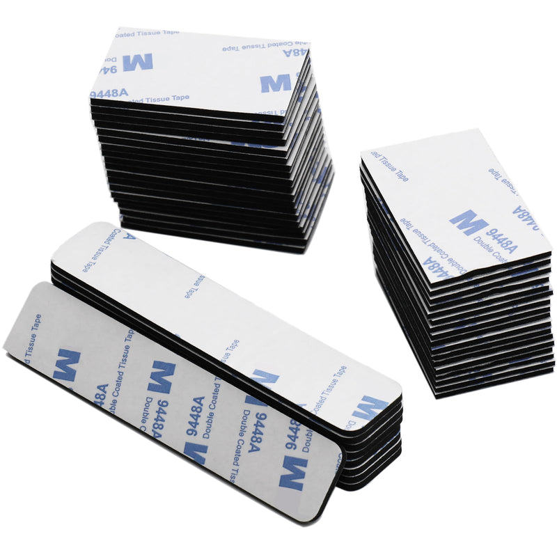 Double Sided Adhesive Pads,Heavy Duty Mounting Tape 50 Pcs 3mm Heavy Duty Picture Hanging Strips Strong Adhesive Foam Pads Waterproof Rectangle for Indoor & Outdoor