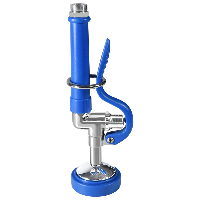 Pre Rinse Sprayer Commercial Sink Sprayer Head,1.42GPM Spray Valve Dish Nozzle with Ergonomic Handle, Commercial Faucet Parts for Kitchen Faucet,Chrome Finished（Blue） Blue Round Sprayer