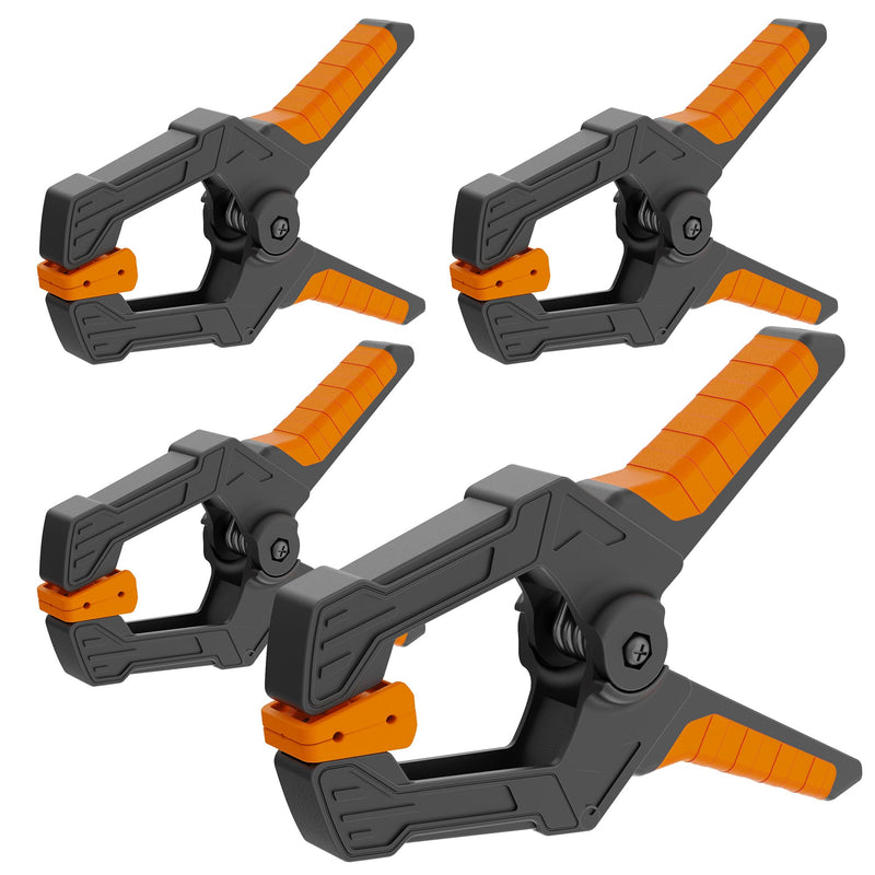 [Australia - AusPower] - AMARTISAN 6 inch Spring Clamps Heavy Duty, 4-Pack Large Clamps for Woodworking Work, Fixing Backgrounds, and Photography DIY, Among Others. 3.35 Inch Mouth Opening. 6" Pack of 4 