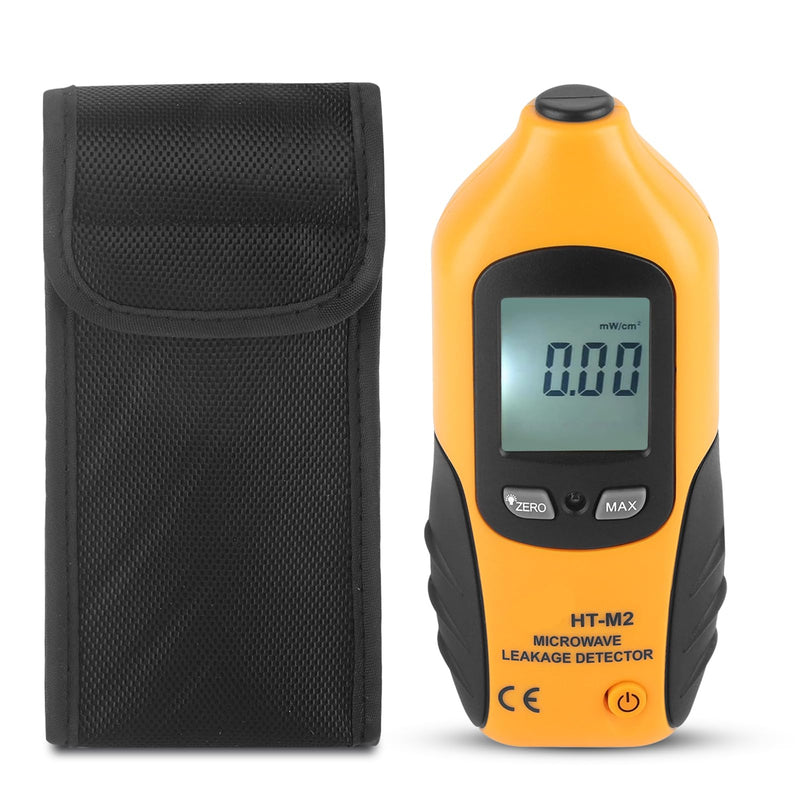 Microwave Detector, Digital LCD Display Microwave Leak Detector, Built in Alarm Function, HT-M2 EMF Meter for Home Microwave Oven Testing （Battery Not Included