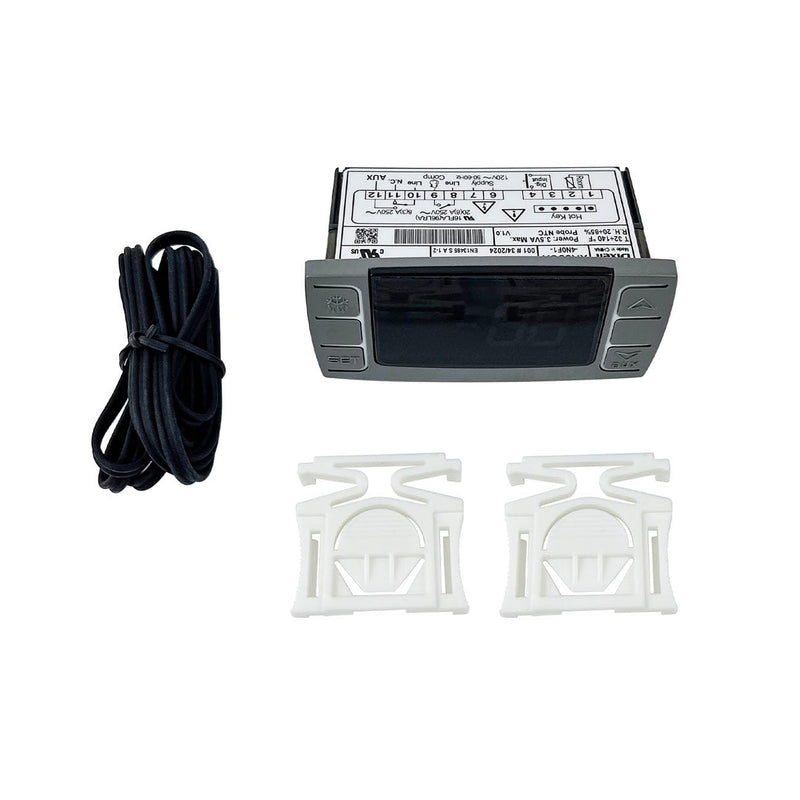 [Australia - AusPower] - XR03CX-4N0F1 Digital Temperature Controller, 120V Thermostat Controller with Temperature Sensor Probes Compatible with Refrigerator Freezer Replace XR03CX, W0302186, XR03CX-4N1C0 