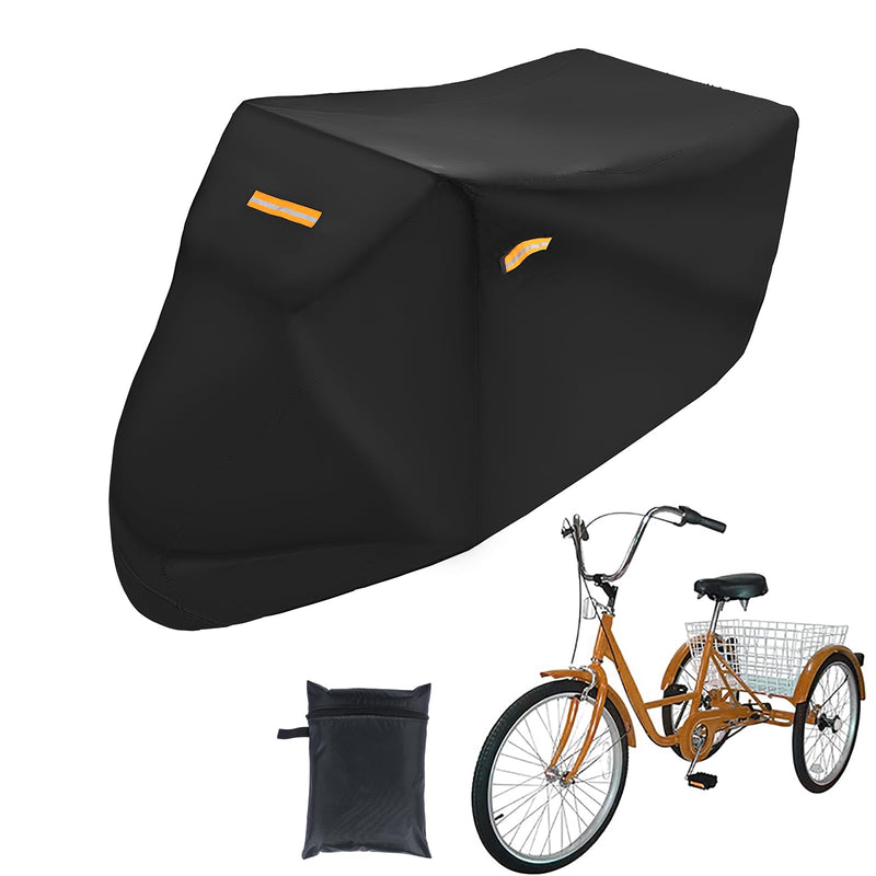 [Australia - AusPower] - Adult Tricycle Cover Electric Tricycle Covers, Strong UV Protection & Windproof, Waterproof, Heavy Duty Oxford Cloth Tricycle Cover, Black 