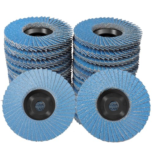 Pack of 12 76 mm Flap Discs, Fine Surface Flap Sander, 40/60/80/120 Grain Angle Grinder, Polishing Mop, Sanding Discs, Flap Disc for Metal, Wood, Steel Grit set 12 pieces 76 mm