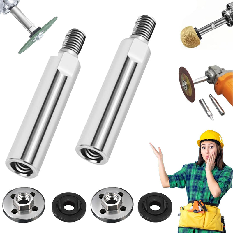 [Australia - AusPower] - Angle Grinder Extension Rod, Upgrade M10 Thread Polishing Machine Adapter Lever, Angle Grinder Extension Shaft for 100 Type Angle Grinder/Polisher (2 PCS) 2 Pcs 