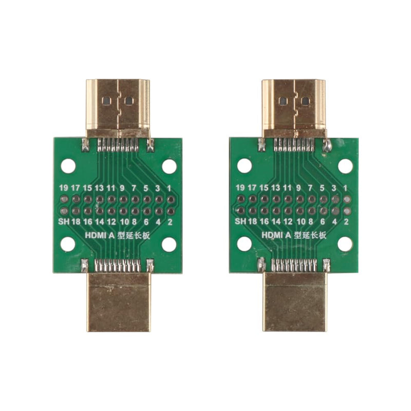 HDMI Male to Male 2.54 DIP Double Sided Socket Breakout Board Connector Test Repair Board Mini Connector with PCB for Electronics Projects