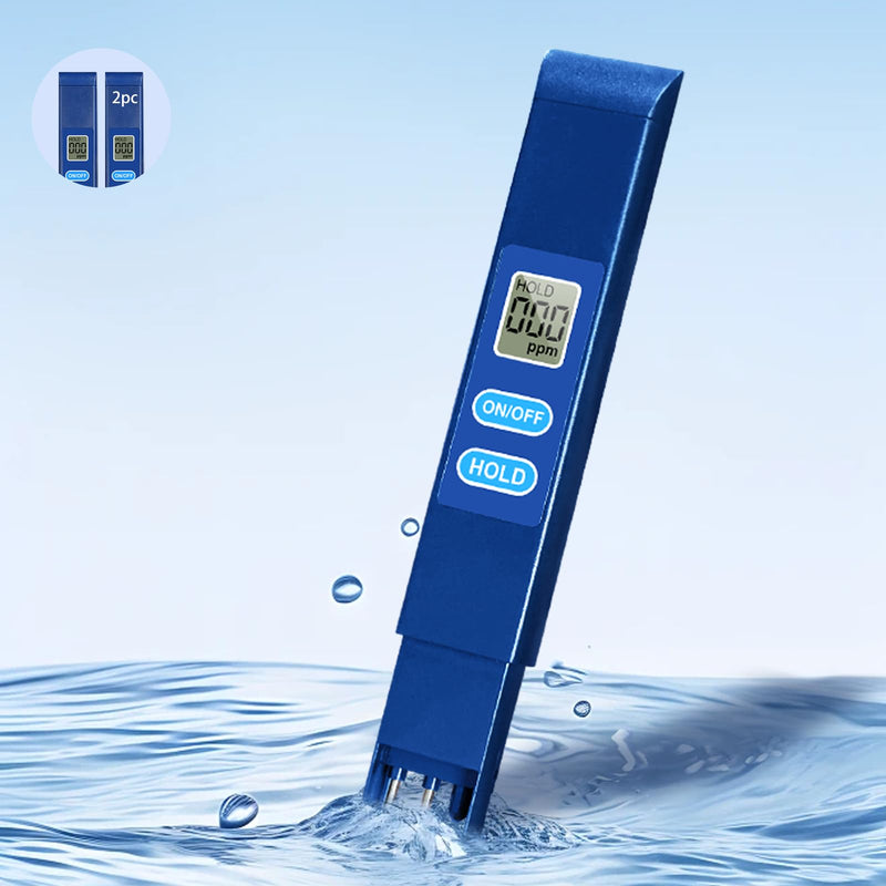 [Australia - AusPower] - 2 PCS TDS Meter-Digital Water Tester, Dissolved Solids Test Kit, Fast & Accurate Measurements - Ideal for Drinking, Tap, Pond, Well, Pool, Aquarium, RO/DI, Hydroponics 