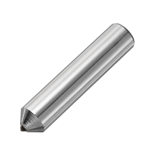 QUARKZMAN Diamond Grinder, 10mm x 45mm (13/32" x 1-3/4") Single Conical Point Grinding Wheel, Round Pin, Welded Diamond Grinding Tool, Silver Tone