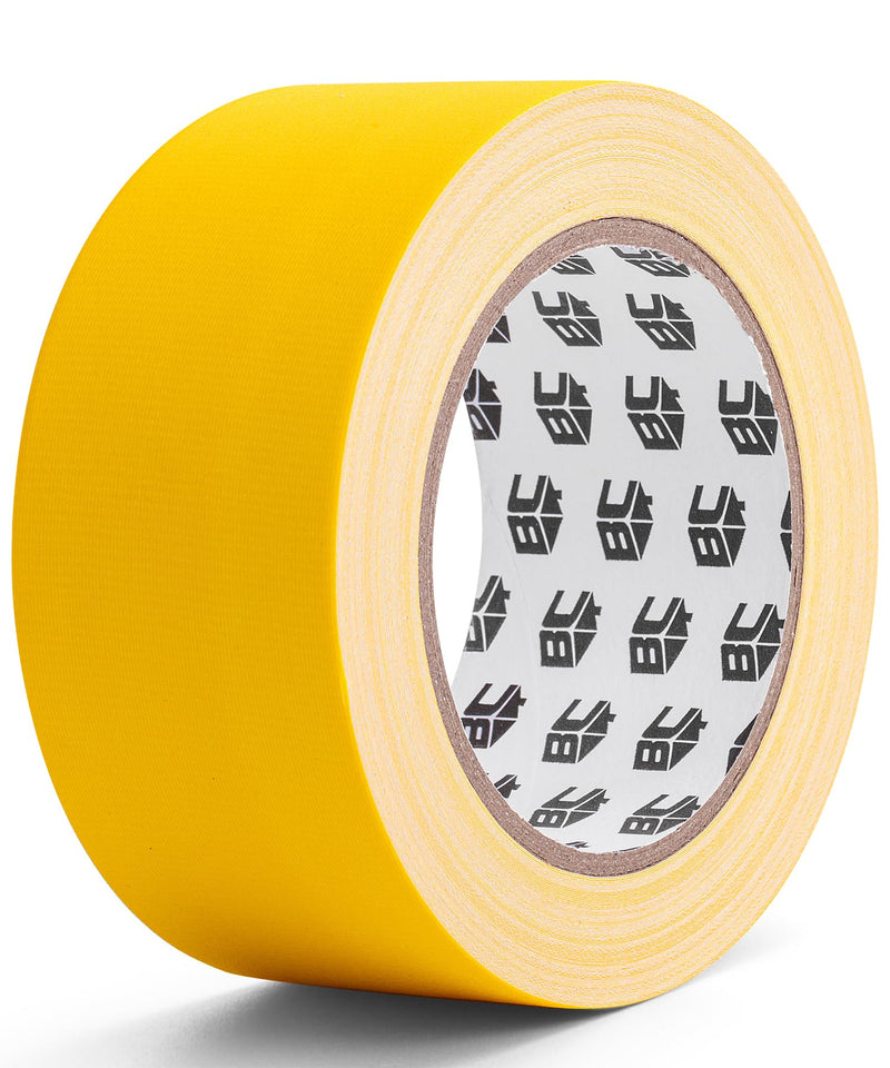 Bates- Yellow Gaffers Tape 2 Inch x 23 Yards, Yellow Gaffer Tape 2 inch, Polyethylene-Coated Cloth, Non-Reflective, No Residue 1