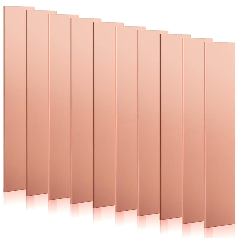 [Australia - AusPower] - 10 Pcs Pure Copper Anode Sheet (99.995% Pure) for Plating and Electroplating, Copper Electrode Strip 0.04' 'x 1'' x 6'' / 1mm x 25mm x 150mm 10 