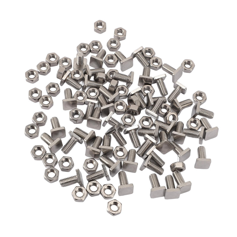 [Australia - AusPower] - 50 Sets Greenhouse Nuts and Bolts, Stainless Steel Ex Nuts and T Bolts Greenhouse Screws M6 X 13 Screws M6 Nuts Tool Assortment Set for Installing and Fixing Greenhouse 