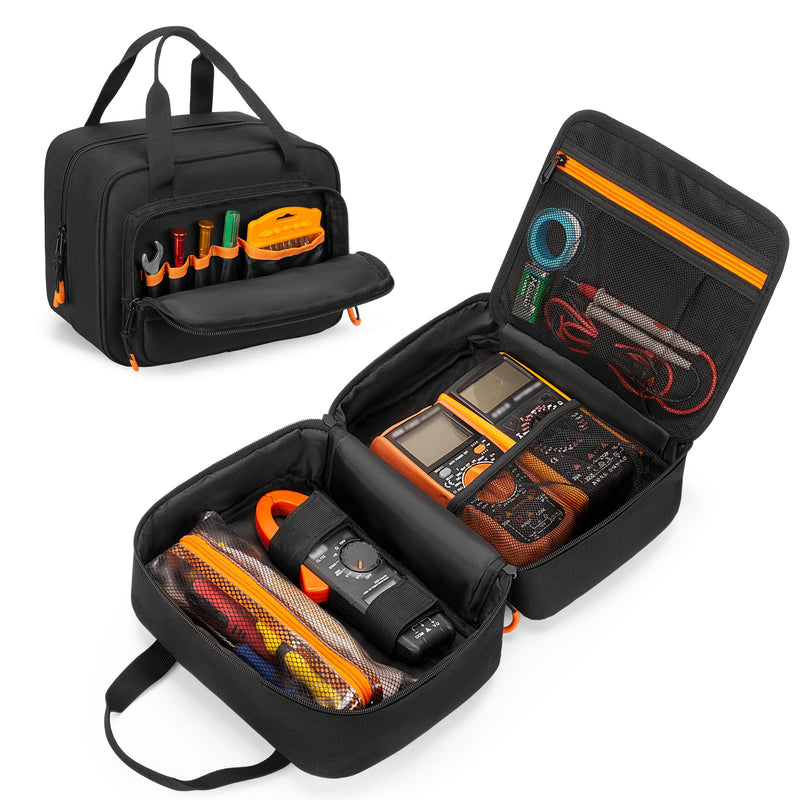 [Australia - AusPower] - Carrying Case Compatible with Klein Tools 80101/ ET310 AC Circuit Breaker Finder, Home Tester Kit Storage Bag for Digital Multimeter, Clamp Meter or Other Electrical Test Tools (Bag Only) 
