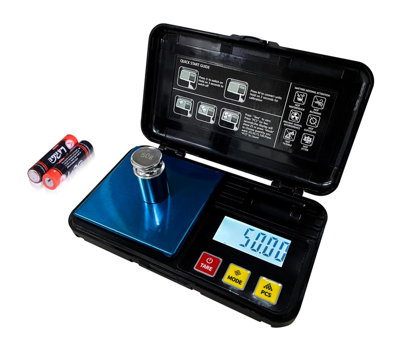 [Australia - AusPower] - High Precision Jewelry Scale with 50g Weights, Pocket Scale, 500 * 0.01g, for Gold, Jewelry, Coins, Herbs, Foods（500 * 0.01） 500*0.01 
