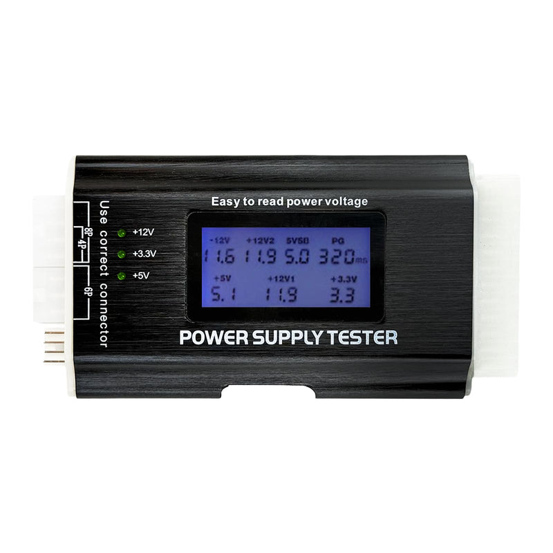 [Australia - AusPower] - Computer PC Power Supply Tester, Power Supply Host Inspection Maintenance Tester Tool with LCD Display, 20/24 4/6/8 Pin Power Supply Tester for ATX/ITX/TFX/BTX Power Supplies 