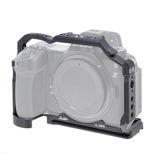 FocusFoto Camera Cage for Nikon Z6 III Mirrorless Camera, Aluminium Z6III Cage with Nato Rail, Cold Shoe, 1/4"-20 Screw Mount, 3/8"-16 Locating Holes for Arri Grip, Quick Release Plate for Arca Tripod
