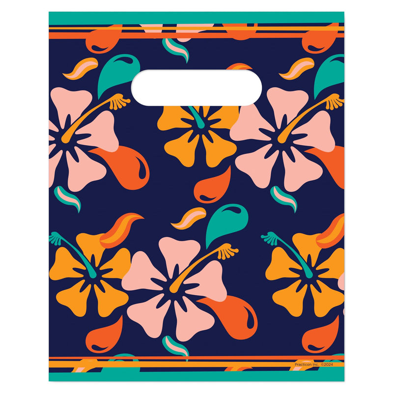 [Australia - AusPower] - Practicon Tooth Tropics 8" x 10" Dental Giveaway Bag, Dental Hygiene Patient Care Goodie Bag, Dentist Office Plastic Gift Bags, 100 Pack 8" x 10" 