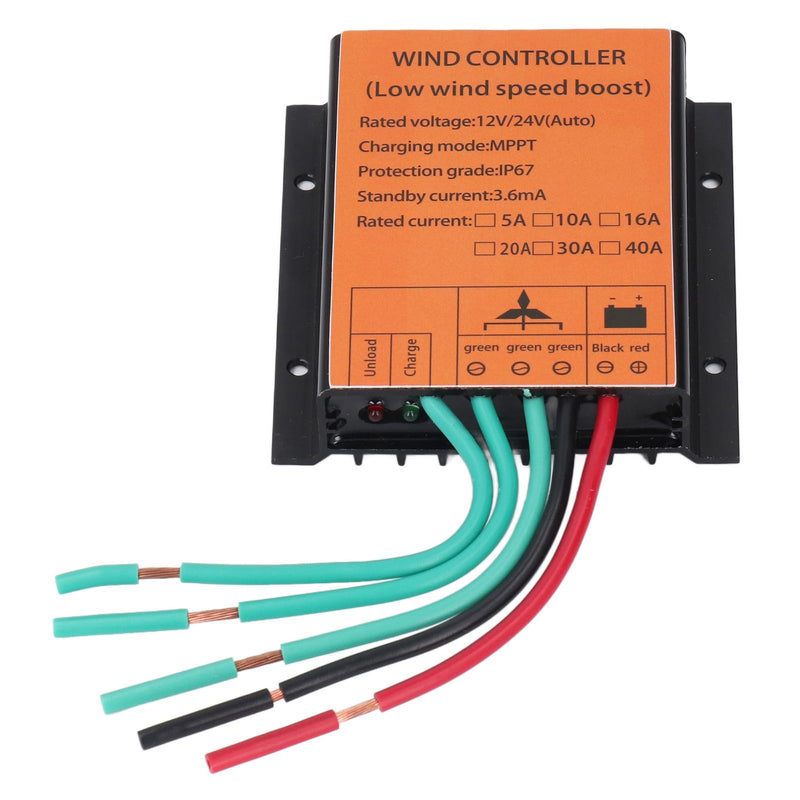 [Australia - AusPower] - Wind Turbine Generator, 12V/24V Wind Turbine Charge Controller IP67 MPPT Wind Turbine 16A 300W-1000W Step up Wind Battery Controller 
