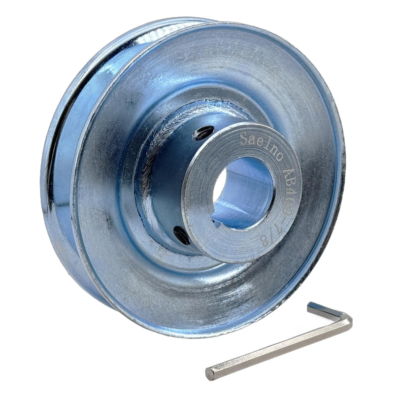 [Australia - AusPower] - AB400-7/8 Single Groove Web Sheaves, v Belt Pulley 4" OD 7/8 inch bore,Motor Pulley Carbon Steel for A B 5L 4L V-Belts 