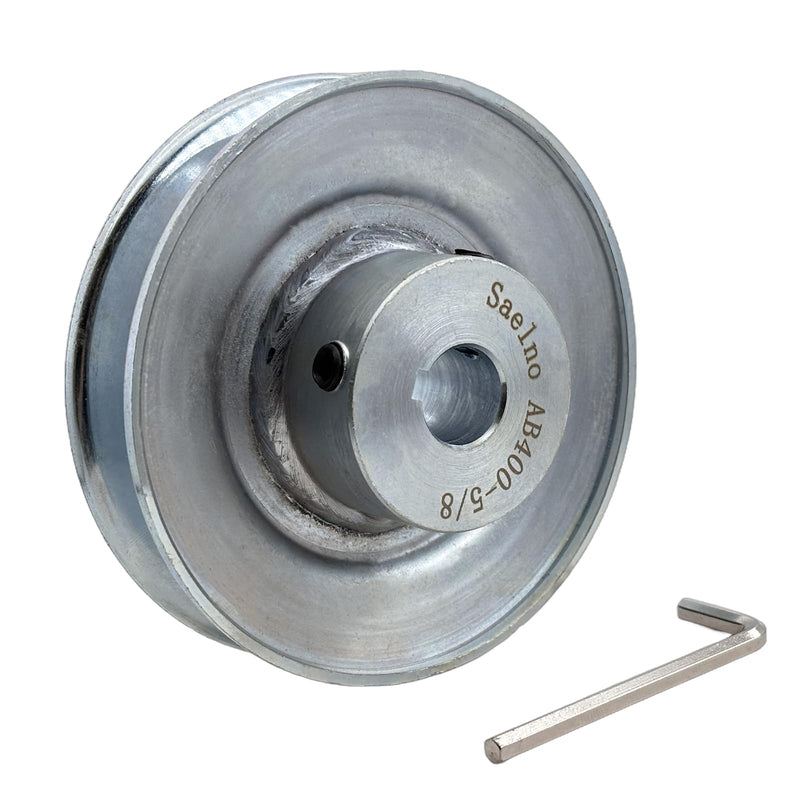 [Australia - AusPower] - AB400-5/8 Single Groove Web Sheaves, v Belt Pulley 4" OD 5/8 inch bore,Motor Pulley Carbon Steel for A B 5L 4L V-Belts 