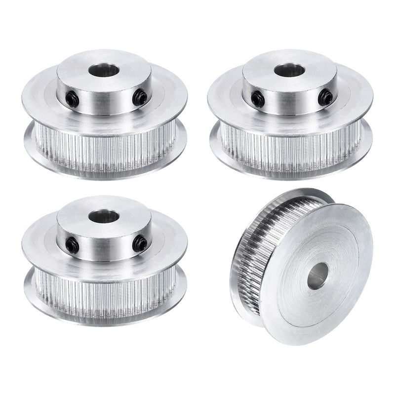 [Australia - AusPower] - uxcell 4pcs GT-2 60T Pulley Synchronous Wheel 8mm Bore, Aluminum Timing Pulley 60 Teeth, Fit Width 10mm Timing Belt for 3D Printer CNC Machine 