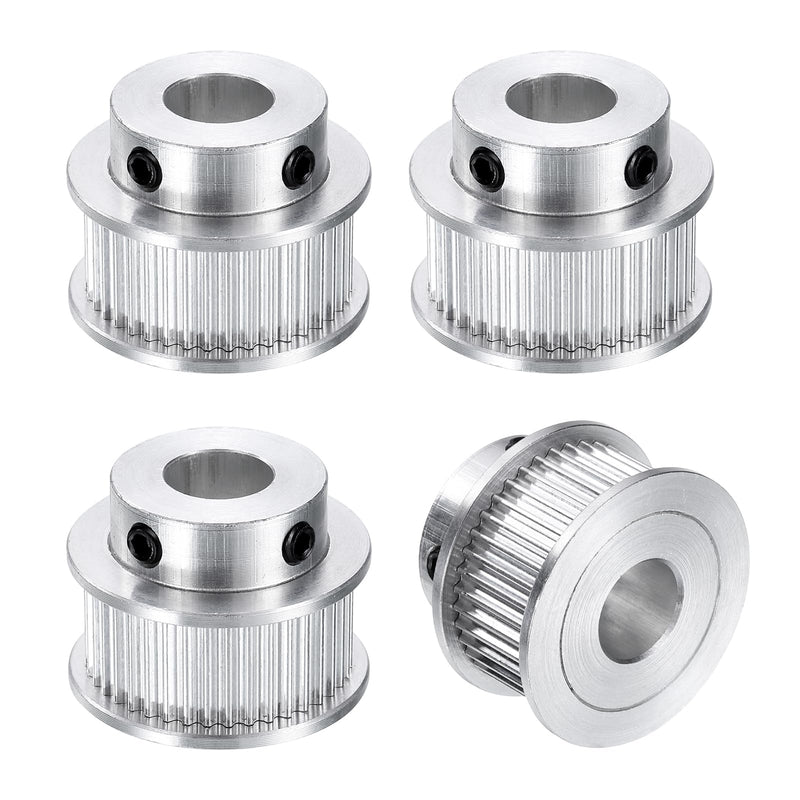 [Australia - AusPower] - uxcell 4pcs GT-2 40T Pulley Synchronous Wheel 10mm Bore, Aluminum Timing Pulley 40 Teeth, Fit Width 10mm Timing Belt for 3D Printer CNC Machine 