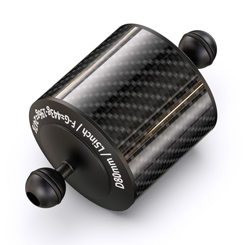 Carbon Fiber Underwater Float Arm with Dual Ball Mounts for Photography and Video, Compatible with Diving Trays, Video Lights, Strobes (Black, 80mm5') 80mm5' black