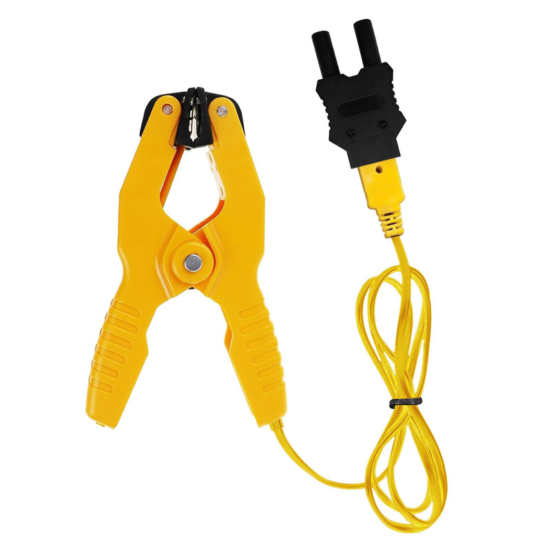 [Australia - AusPower] - HVAC Temperature Clamp with Banana Plug Adapter, K-Type Thermocouple Clamp Pipe Temperature Clamp for HVAC/Multimeter, Temperature Sensor Probes Measures -40~392℉(-40~200℃) 