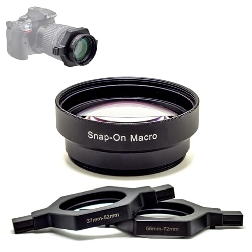 FotoZ Macro Conversion Lens, 37-72mm Close Up Lens Attachment for Camera